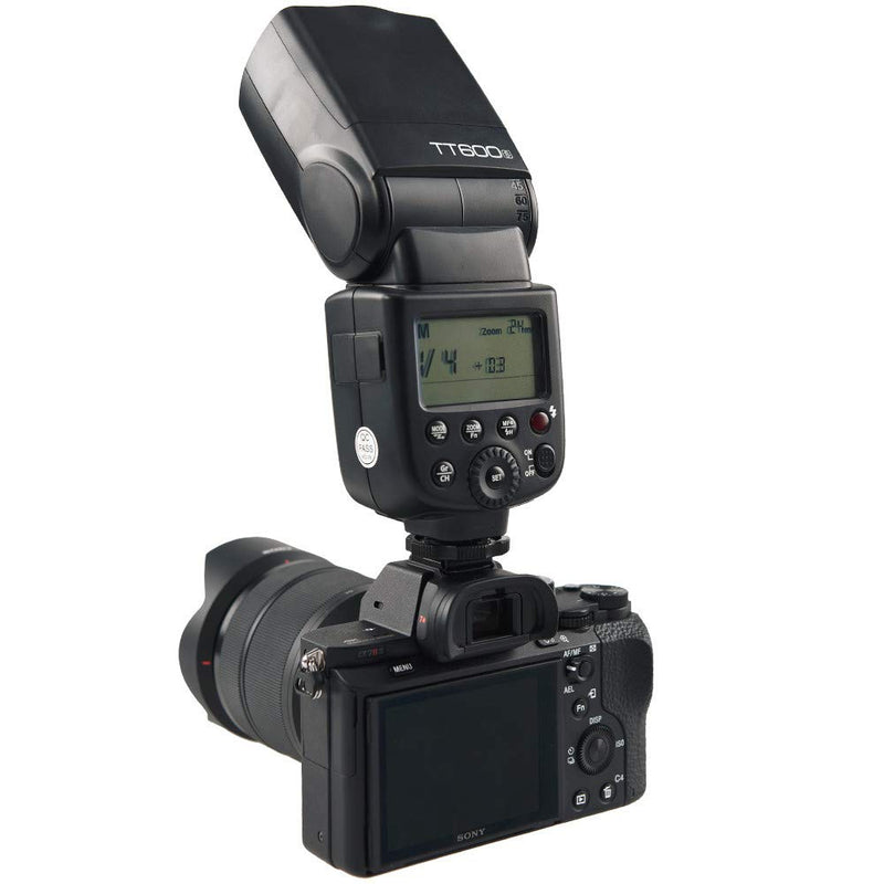 Godox TT600S GN60 2.4G Wireless X System Speedlite Flash for Sony Camera,0.1-2.6s Recycle time,5600k±200k Color Temperature,32 Channel,230 Full Power Flashes,Compatible for AD360II TT685 X1T