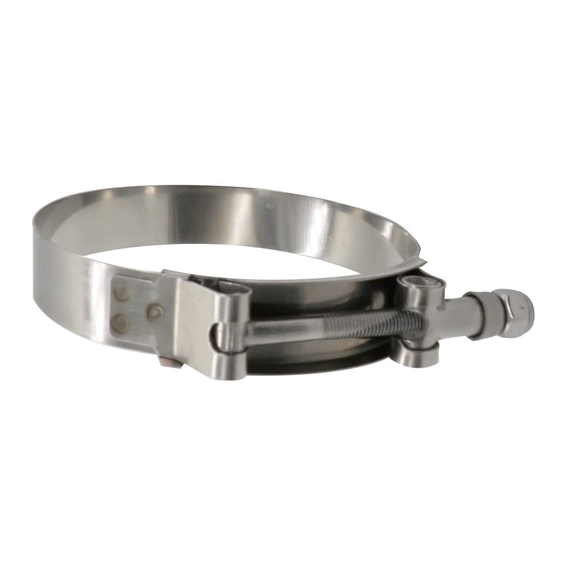 97mm - 105mm T-Bolt Hose O.D. Clamp - Working Range 3.81" - 4.13" for 4 inch Hose OD, Stainless Steel Bolt, SS Band Floating Bridge and Nylon Insert Locknut (97mm - 105mm, 2 pack) 97mm - 105mm (3.81" - 4.13")