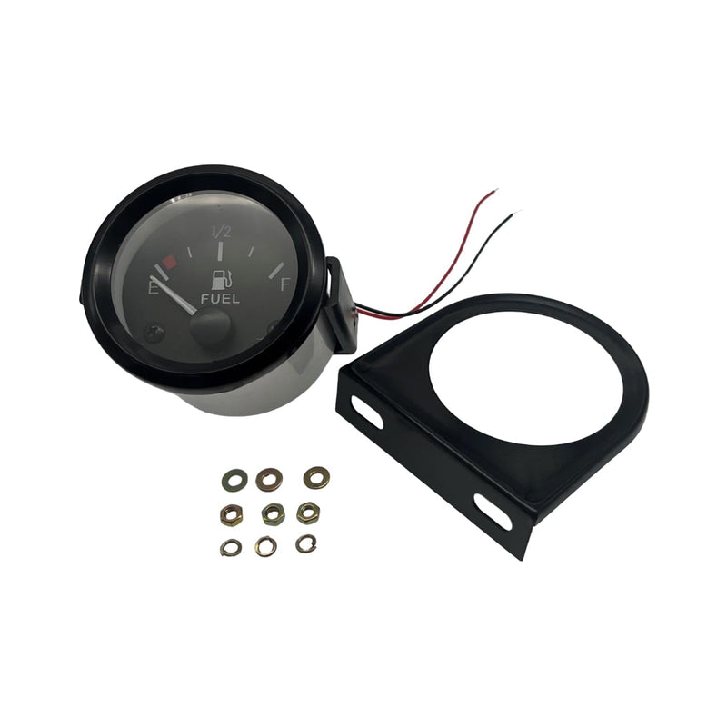 Fuel Level Gauge 2" 52mm E-1/2-F Pointer Universal Fuel Tank Meter with LED Backlight 12V Compatible with Car RV Yacht Boat Motorcycle