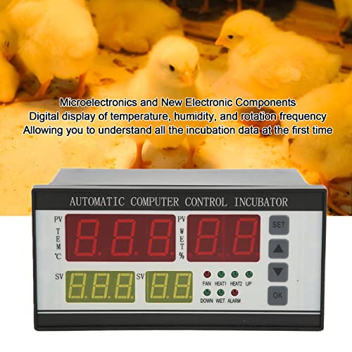 Egg Incubator Temperature Controller Thermostat, Digital Display Egg Incubator Machine with Temperature and Humidity Sensors, Automatic Control System for Incubators Refrigerator(#1) #1