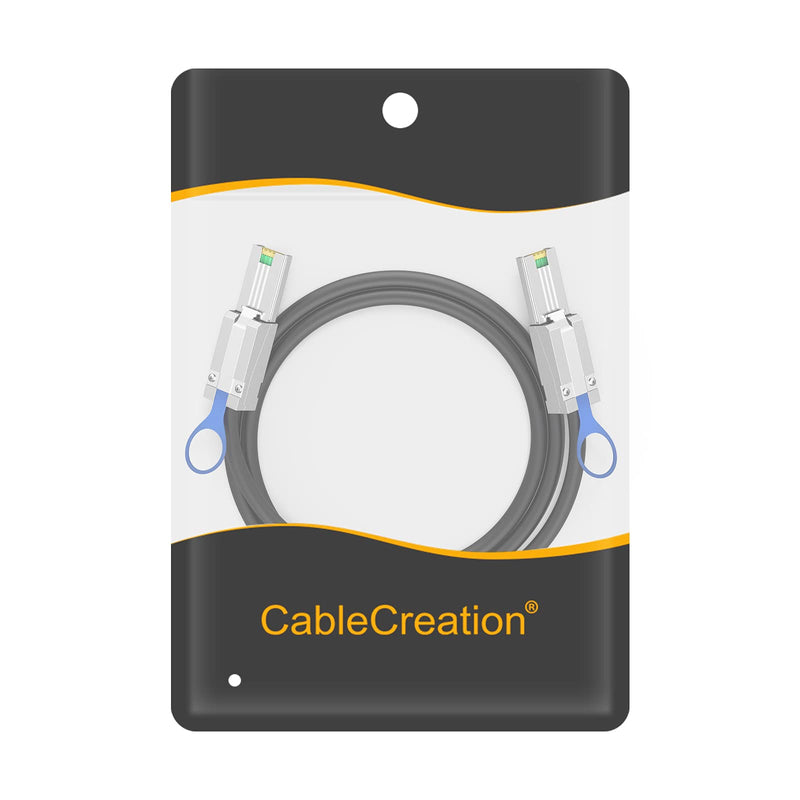 CableCreation [2 Pack External Mini SAS 26pin (SFF-8088) Male to Mini SAS 26 (SFF-8088) Male Cable, 1M / 3.3FT 1.0M /3.3FT 2