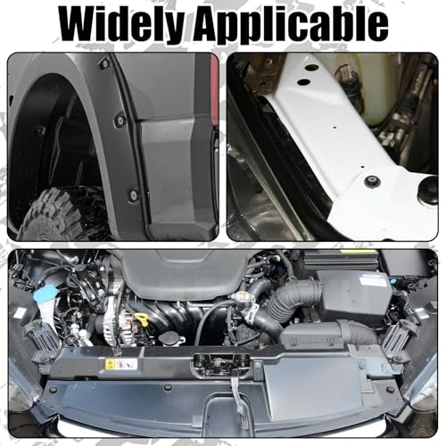 40 PCS Engine Dress Up Kit, CNC Finishing Fender Bumper Washers (Black) 40 pcs Black