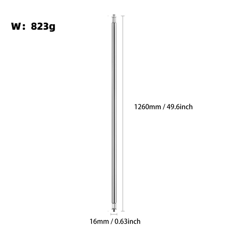 Selens 49 inch Extension Grip Crossbar Arm with 1/4" & 3/8" Screw Thread for C-Stand Reflector Flags and Other Studio Video Photography Devices
