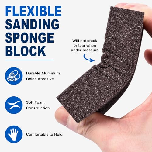 20Pcs 320Grit Sanding Sponges, Wet Dry Sanding Blocks 20