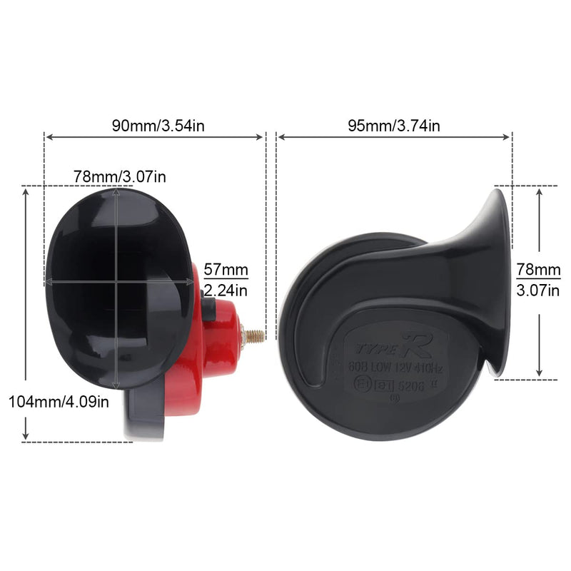 2pcs 300dB Train Horn for Truck, 12V Waterproof Double Horn, Air Electric Snail Horn for Car, Truck, Motorcycle, Bike & Boat
