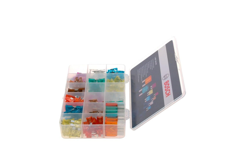 BOSCH 1987529079 Blade Fuse Assortment Kit (251 pcs.) - Includes 20 Different Fuses and Storage/Organizer Case