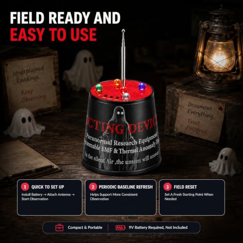 Ghost Hunting Equipment EMF Detector Temperature Detection 5 Levels Female
