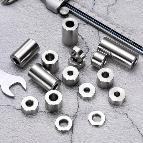 uxcell 10pcs Stainless Steel Spacer 3/8" Bore x 3/4" OD x 1-3/4" Length Screw Bushing Plain Finish Round Metal Spacer for M10 Screws Bolts and Rods 3/8" x 3/4" x 1-3/4"