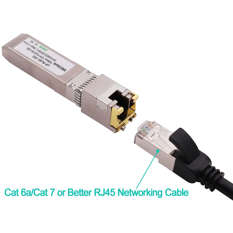 10G SFP+ to RJ45 Copper Modules, 1.25G/2.5G/5G/10GBase-T Ethernet Copper to SFP+ Transceiver Compatible for Ubiquiti Unifi UF-RJ45-10G /uacc-cm-rj45-mg (Cat 6a/7 or Better, 30-Meter) 10GBase-T : 30m