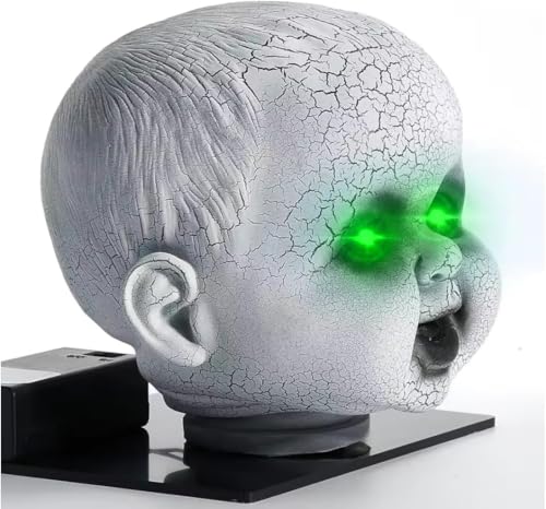Creepy Doll Head EMF Device Paranormal Ghost Hunting Equipment (Green) green