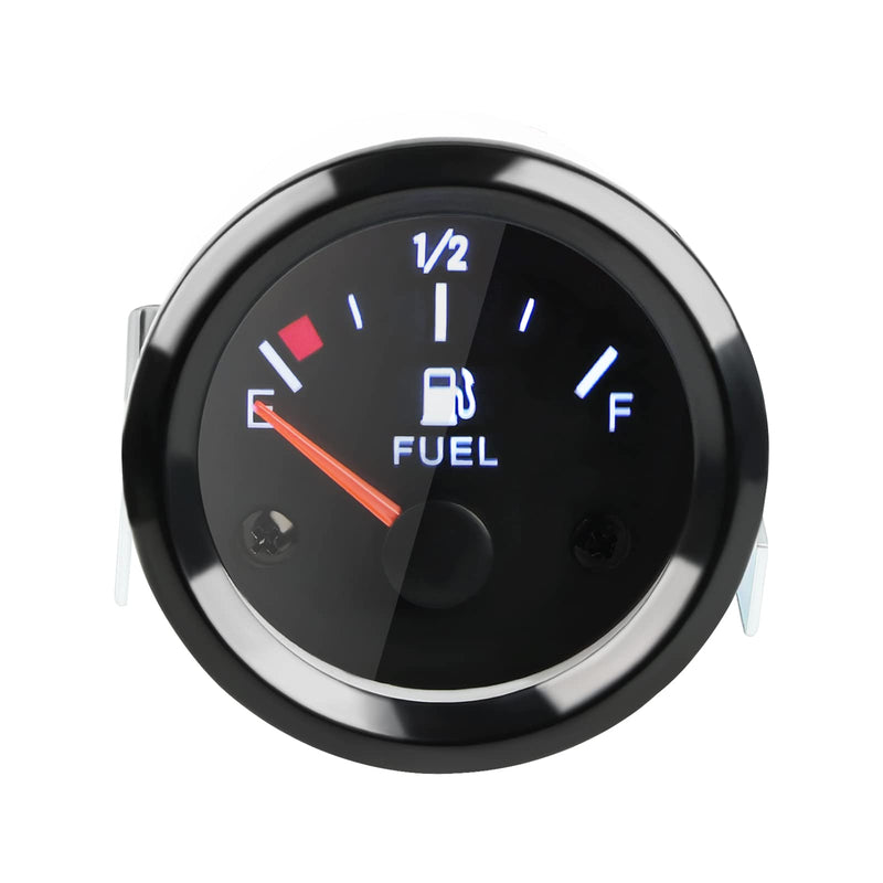 WATERWICH 2" 52mm Fuel Level Gauge Meter Kit with LED Backlight, DC12V Fuel Tank Meter for Ships Car Truck Vehicle Automotive
