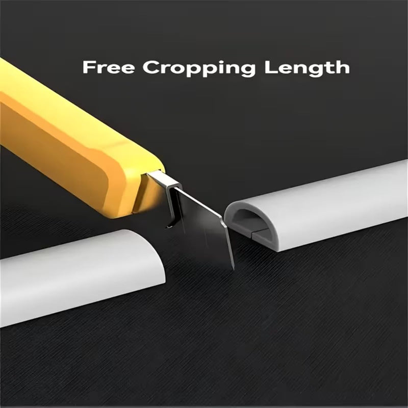 Self-Adhesive Cable Protector, 78.74/39.37 Inch Invisible Wire Guard, Anti-Step Soft Cable Sleeve, Designed for Cables on Wall and Floor Cable Channels (39.37 Inch) 39.37 Inch
