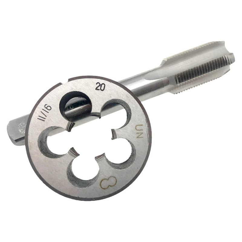 11/16"-20 Tap Die Set RH 11/16-20 Threading Right Hand 11/16X20 Straight | Fluted Machine Cutting 11/16"-20 Tap and Die Set