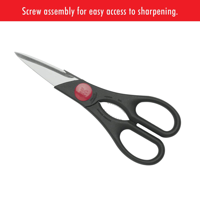 ZWILLING TWIN Kitchen Shears, Multi-Purpose, Heavy Duty, Stainless Steel Blades, Black
