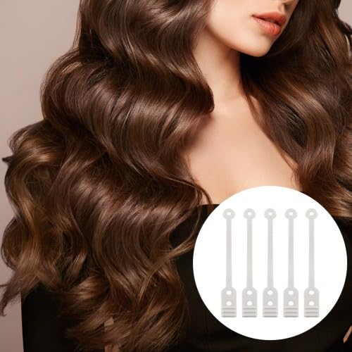 50 PCS Perm Rods, Rollers and Rubber Bands, Heatless Hair Curlers for Overnight Curls, DIY Styling and Salon Use