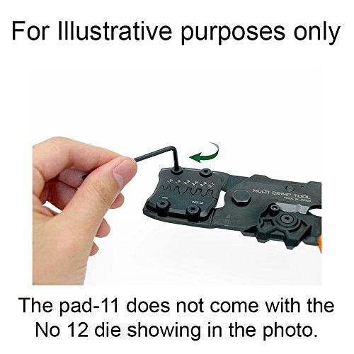 ENGINEER Precision Universal Crimping Tool with Inter-Changeable die Plates (Size S) Handy Crimp Tool. Made in Japan. pad-11 PAD-11 (small dies)