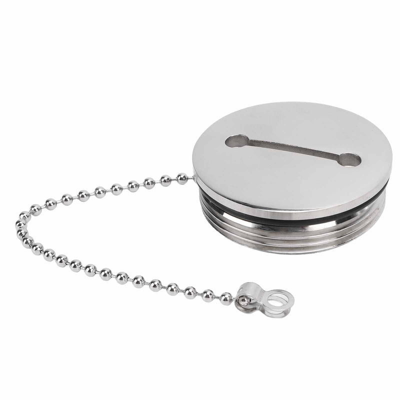 2 Inch Boat Fuel Tank Cap 316 Stainless Steel Polished Deck Fill Cap with Key Marine Hardware for Yachts Caravans RV Trucks