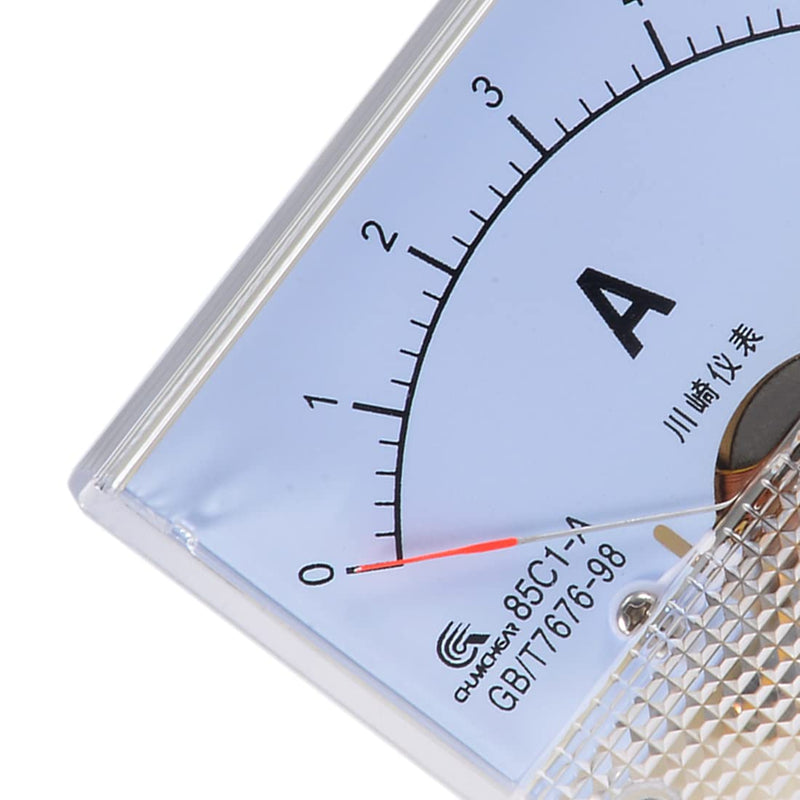 uxcell Analog Current Panel Meter DC 0-5A 85C1 Ammeter 64x60x56mm for Circuit Testing Charging Battery Ampere Tester Gauge Pack of 1