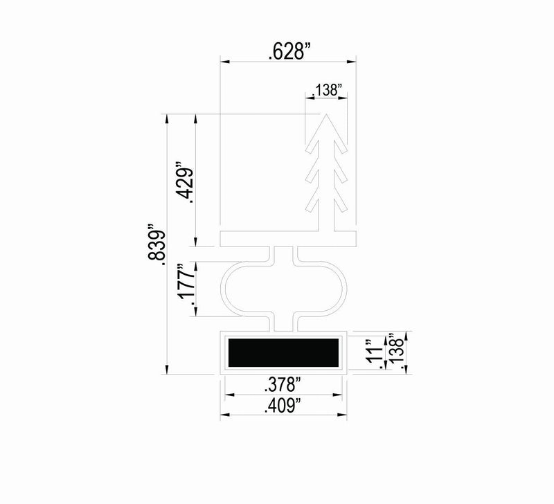 TMH Metal Door Weather Stripping - Magnetic Kerf Door Seal Kit, Full Set 36" x 84" - White Kerf Weather Stripping