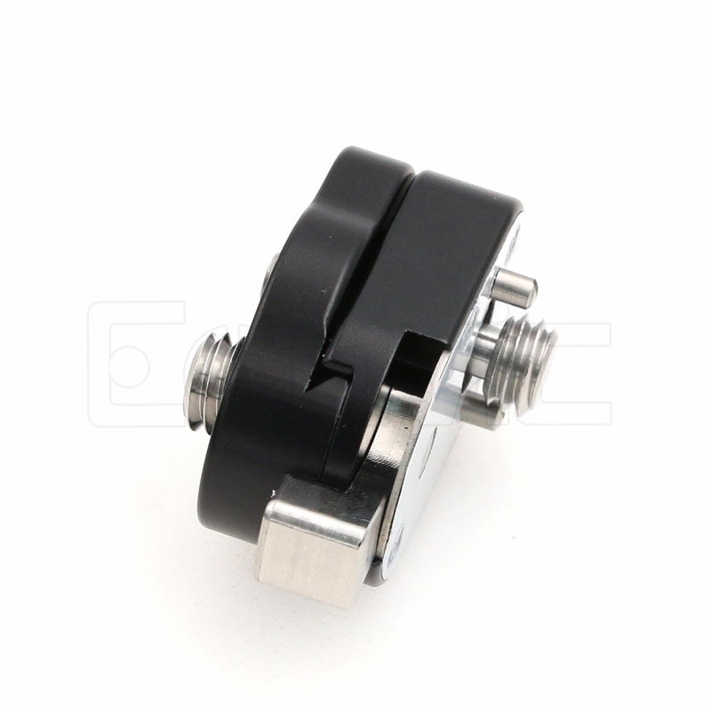 Eonvic 3/8" Screws Mini Quick Release Plate Lock Mount for ARRI RED Camera Monitor Camera Tripod LCD Monitor Magic Arm (Black) Black