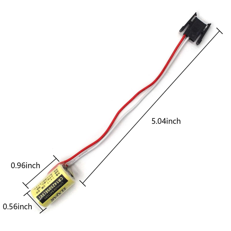 (5-Pack) 3V 600mAh Lithium Battery for Allen Bradley 1747-BA 1769-BA 1756-BA1 1746-BAS 1747-PT1 SLC-500 SLC-5/01 5/02 5/03 5/04 5/05 PLC-2 PLC-3 PLC-5 MINI-PLC-2 Industrial Memory Backup Cell