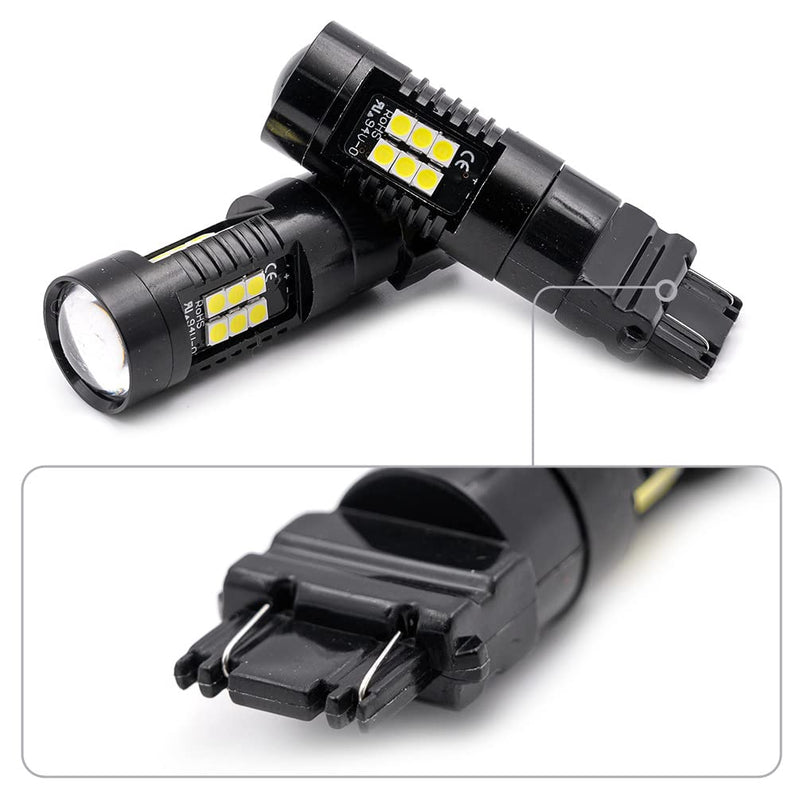 NJSBYL H2 LED Daytime Running Lamps for H-ummer H2 2003 2004 2005 2006 2007 2008 2009 DRL Position Bulbs 21 SMD Chipsets 1200 Lumens Xenon White LED Driving Running Lights