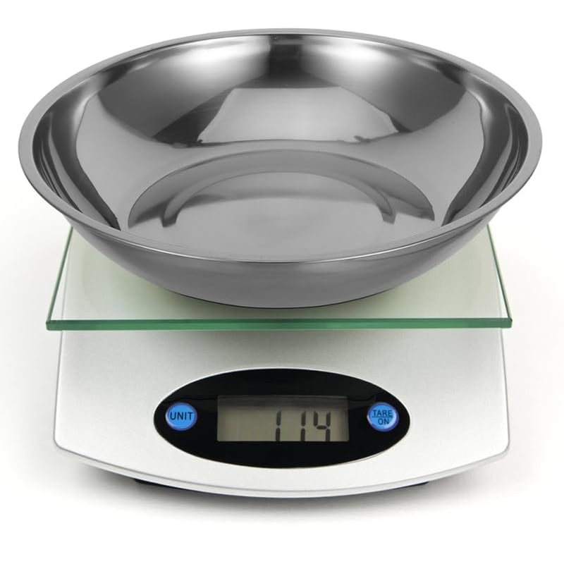 STOBAZA 2pcs Stainless Steel Food Scale Bowl Electronic Scale Tray Digital Scale Weighing Boat for Cooking Baking Kitchen Laboratory Supplies 25cm