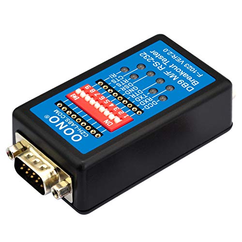 RS232 Breakout Tester LED Monitor, DB9 Male to Female Breakout Module DB9 MF