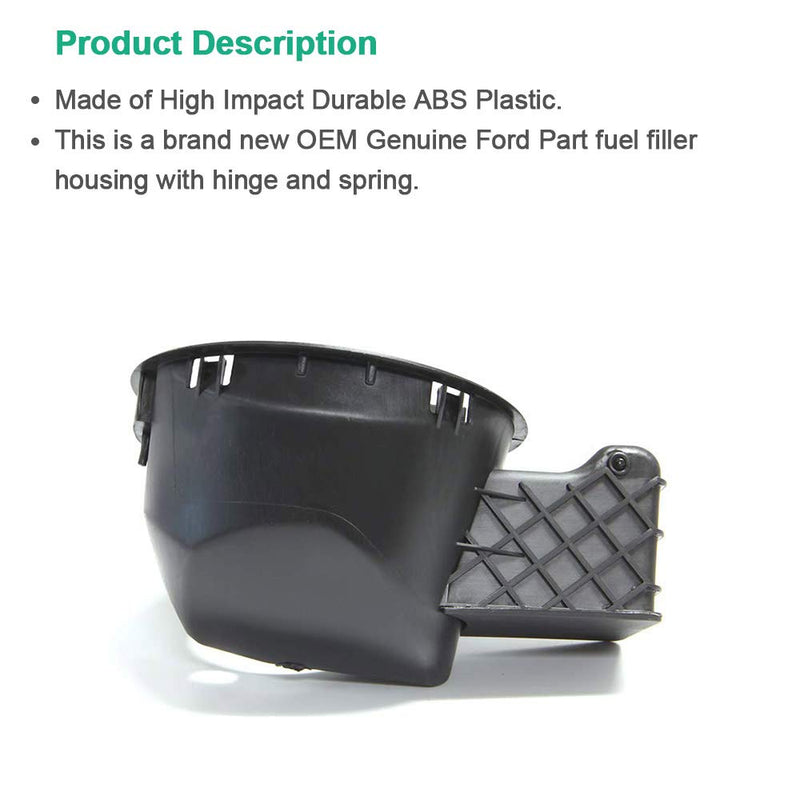Fuel Gas Filler Door Housing Pocket w/Hinge for 2004-2008 Ford F150; 2006-2008 Lincoln Mark LT Replaces# 4L3Z-9927936-BA, 924-801, 4L3Z9927936BA, 924801 Gas Tank Cap Door Hinge 04-08 Ford F150