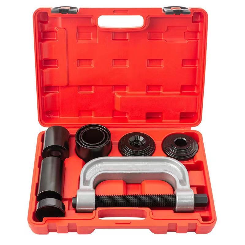 Ball Joint Removal Tool Kit,10PC Ball Joint Press Kit for Most 2WD 4WD Cars and Light Trucks(Red) Red