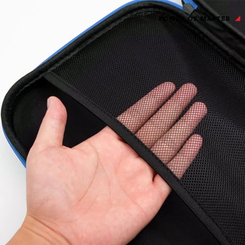Hard EVA Tool Case Portable Tool Carrying Storage Bag for Cordless Drill Electric Scissors Light Blue Strip