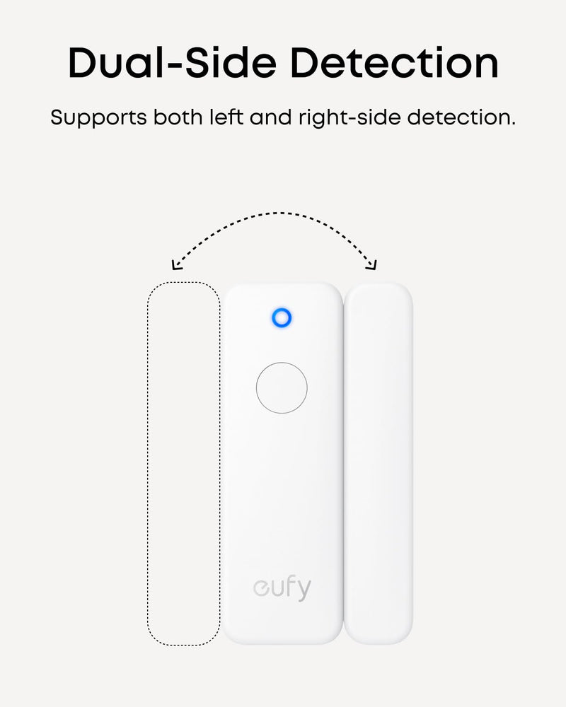 eufy Entry Sensor E20, Dual-Side Detection, Convenient Bypass Button, Extended Battery Life, Long Communication Range, Requires HomeBase 2, 3, Mini, or Pro
