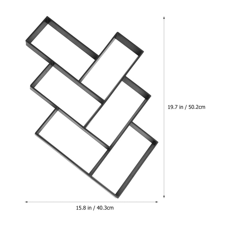 DOITOOL Rectangular Garden Paving Mold 19.76X15.86X1.57In Reusable Concrete Brick Mold for DIY Outdoor Path Walkway Patio Floor Tile