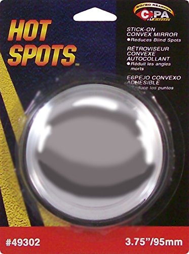 CIPA 49302 Round 3.75” Stick-On Convex HotSpot Mirror 3-3/4 Inches