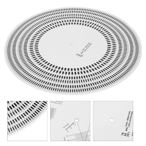 inch Turntable Stroboscope Disc 33/45/78 RPM 50/60Hz Rotational Speed Detection for LP Vinyl Turntables Calibration Disc for Vinyl Record Player