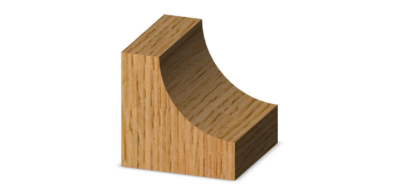 Whiteside 1805 Cove Router Bit: 1/2 Inch Radius, 1-1/2 Inch Large Diameter, 1/2 Inch Shank, 5/8 Inch Cutting Length, B3 Bearing