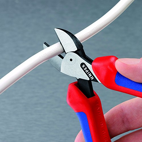 Knipex Tools 73 02 160 SB X-Cut Compact Box Joint Diagonal Cutter with Comfort Grip Handle, Red/Blue
