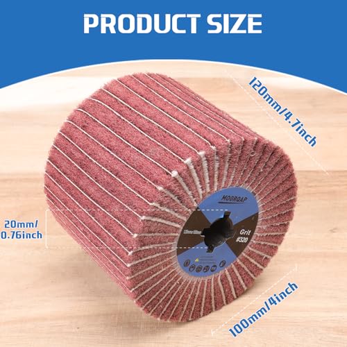 Surface Conditioning Tool 320 Grit Nylon Fiber Flap Polishing Wheel Aluminum Oxide 320 Grit with sandpaper