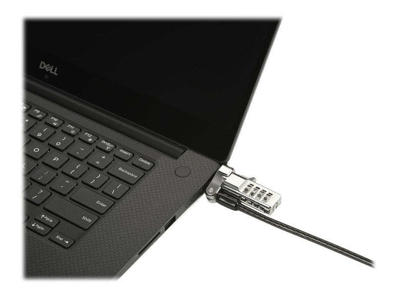 Kensington Universal 3-in-1 Combination Laptop Lock, Computer Security Locking Cable - Resettable Version (K62316WW), Black Universal Fit 3-in-1 combo