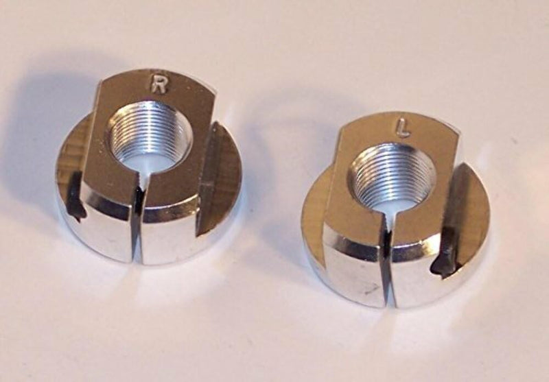 EMPI 9616 Link Pin Billet Aluminum Spindle Nuts w/ Built on Thrust Washer & Allen Screws - VW Dune Buggy Bug Ghia Baja