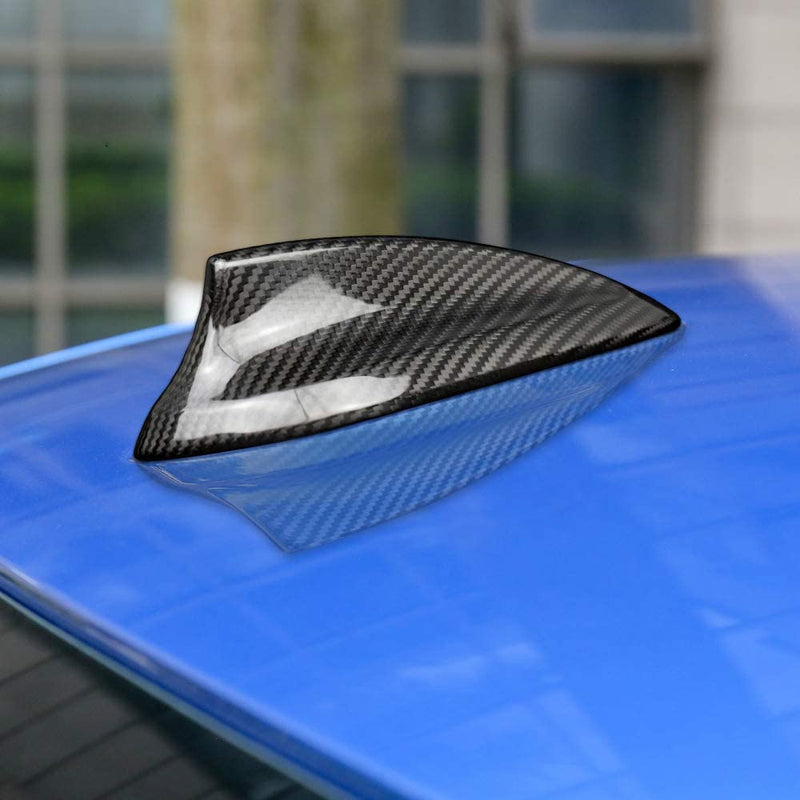 AIRSPEED Carbon Fiber Car Shark Fin Antenna Cover Radio Signal Base Sticker for BMW F22 F87 M2 F30 F35 F80 M3 G20 F32 F36 F82 M4 G30 G38 F90 M5 G11 G12 Accessories (Black) for F30 F32 F22 M3 M4 M5 Black