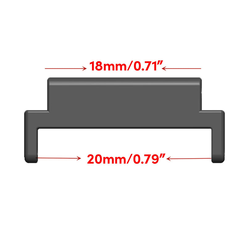 2pcs Watch Band Connector Adapter, Quick Release Metal Lugs for 18mm to 20mm Adjustable Watch Straps, Replacement Converter for Smartwatch Bands Rose Gold