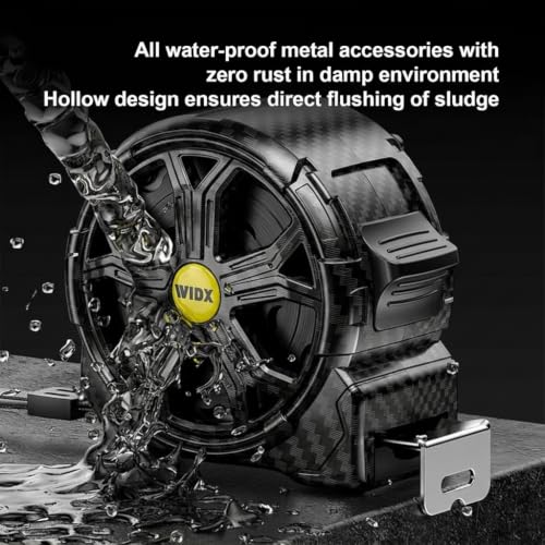 25Ft Measuring Tape Retractable Stainless Steel Carbon Fiber Style Pattern
