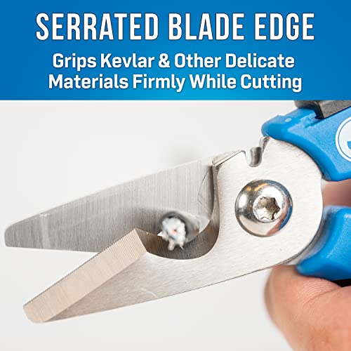 Jonard Tools KWC-700 Multi-function Kevlar® & Wire Cable Cutting Shears, 7" Ultra Kevlar Cutter