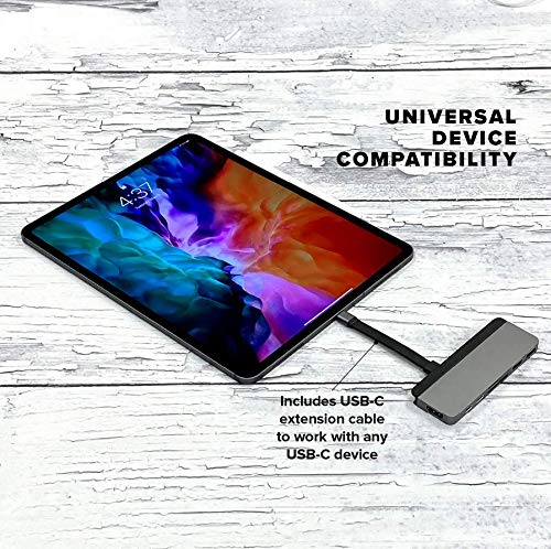 Hyper - New HyperDrive Duo 7-in-2 Hub - USB-C for MacBook Pro/Air - HDMI 4K60Hz HDR, USB-C 40Gbps 100W PD, USB-C 5Gbps 60W PD, MicroSD/SD 3.0 UHS-I 104MB/s, 2 x USB-A 5Gbps - Space Gray