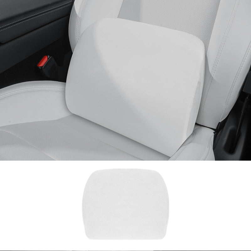  [AUSTRALIA] - Memory Foam Lumbar Support Pillow for Tesla Model 3 Model Y Model S/X Cybertruck Model 3 Hidden Model Y Juniper Accessories - Mid/Lower Back Support Cushion for Car Seat (White) Lumbar Support White 1pc