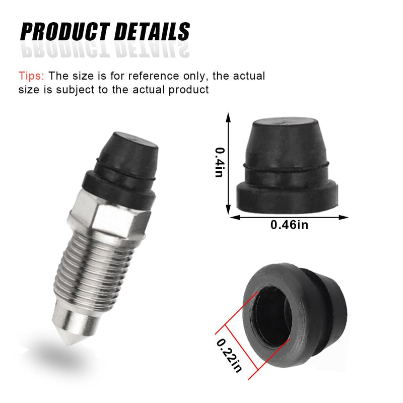 Car Brake Bleeder Screw Caps, Rubber Brake Caliper Covers, Grease Fitting Caps, Waterproof Dust Zerk Cover, Vehicle Brake Bleeder Valve Nipple Caplier Accessories (18PCS) 18PCS