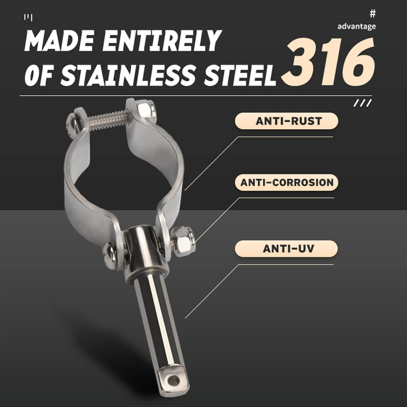 Stainless Steel Oarlock Sockets, Boat Paddle Holders,Adjustable Oarlock Horns,Rowlock Oarlock for Shaft Marine Yacht 1159