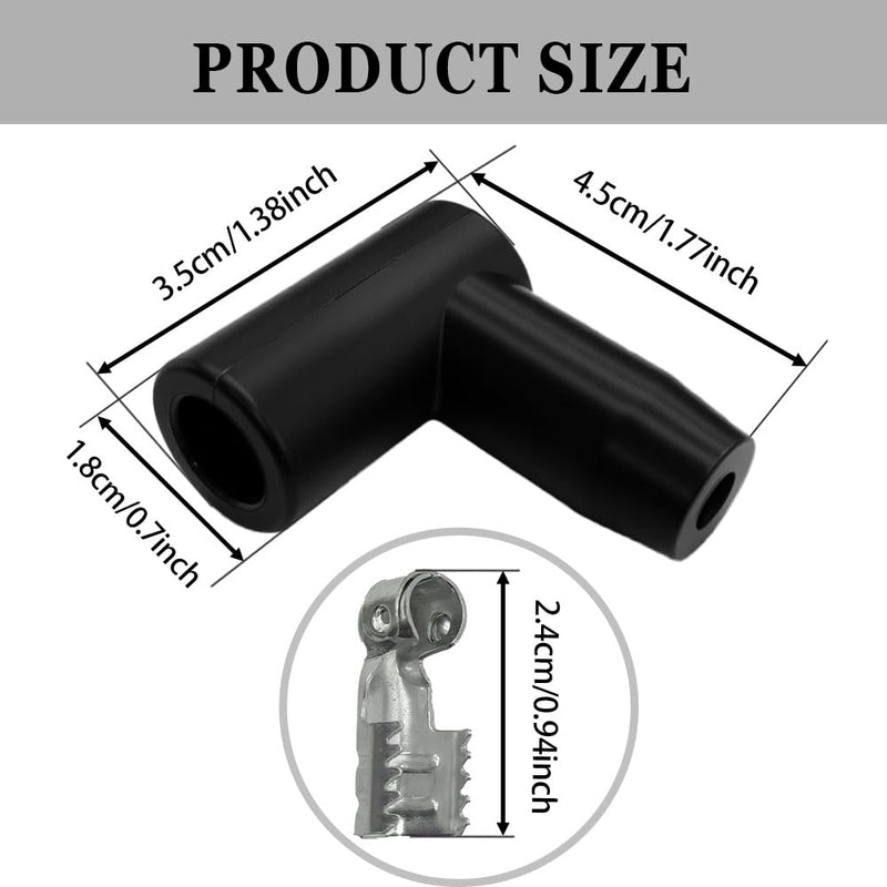 8PCS Spark Plug Boot Terminal Kit, Automotive Replacement Ignition Coil On Plug Boots, 90 Degree HEl Distributor and Coil Boot lgnition Wire, Car Accessories for 6mm 7mm 8mm 9mm 10mm Wires