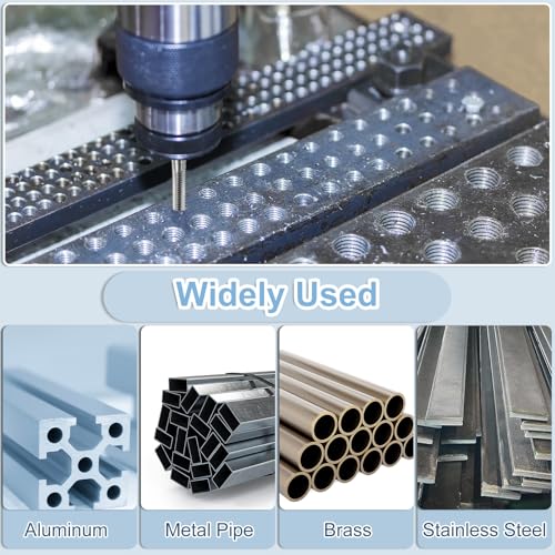 uxcell 6pcs Straight Flute Thread Tap, 6-32 UNC Screw Threading Tapping Tool Thread Milling Machine Taps, High-Speed Steel 6542 (HSS 6542) (Pack of 2) 6-32 UNC (Pack of 2)